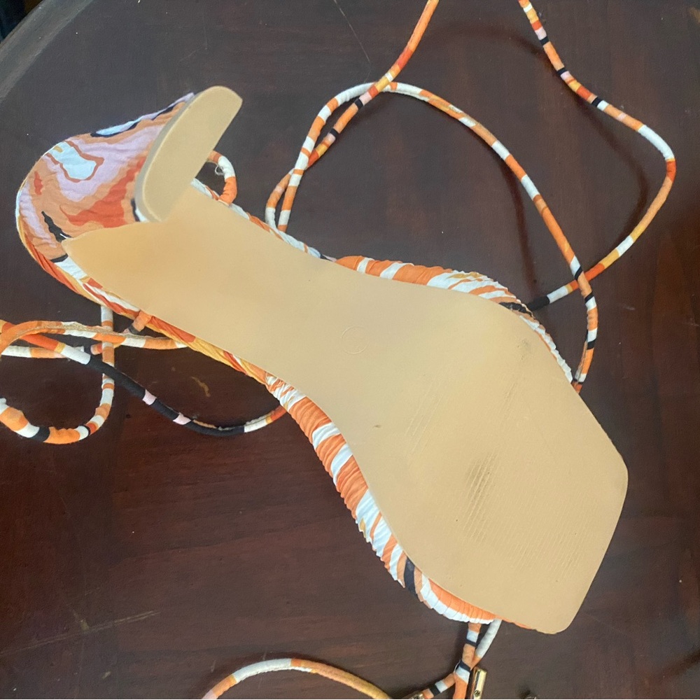 Orange Sheln Strappy Women's Sandals - Picture 3 of 4